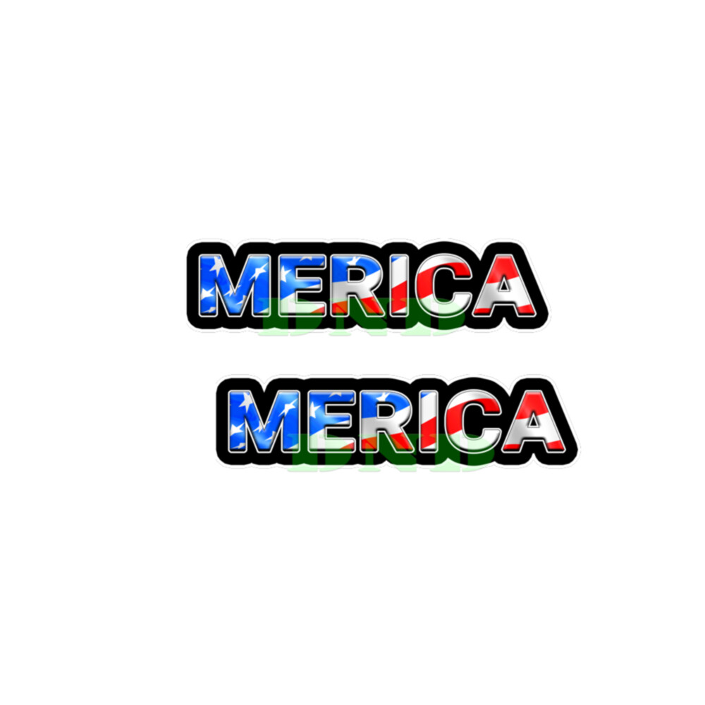 Merica US Flag Lunch Box Hard Hat Tool Box USA Helmet Sticker 2 Pack 9 inch