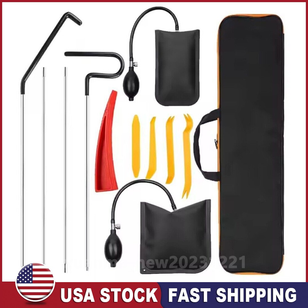 12Pcs Emergency Auto Tool Window Car Door Release & Secure Universal Kits US
