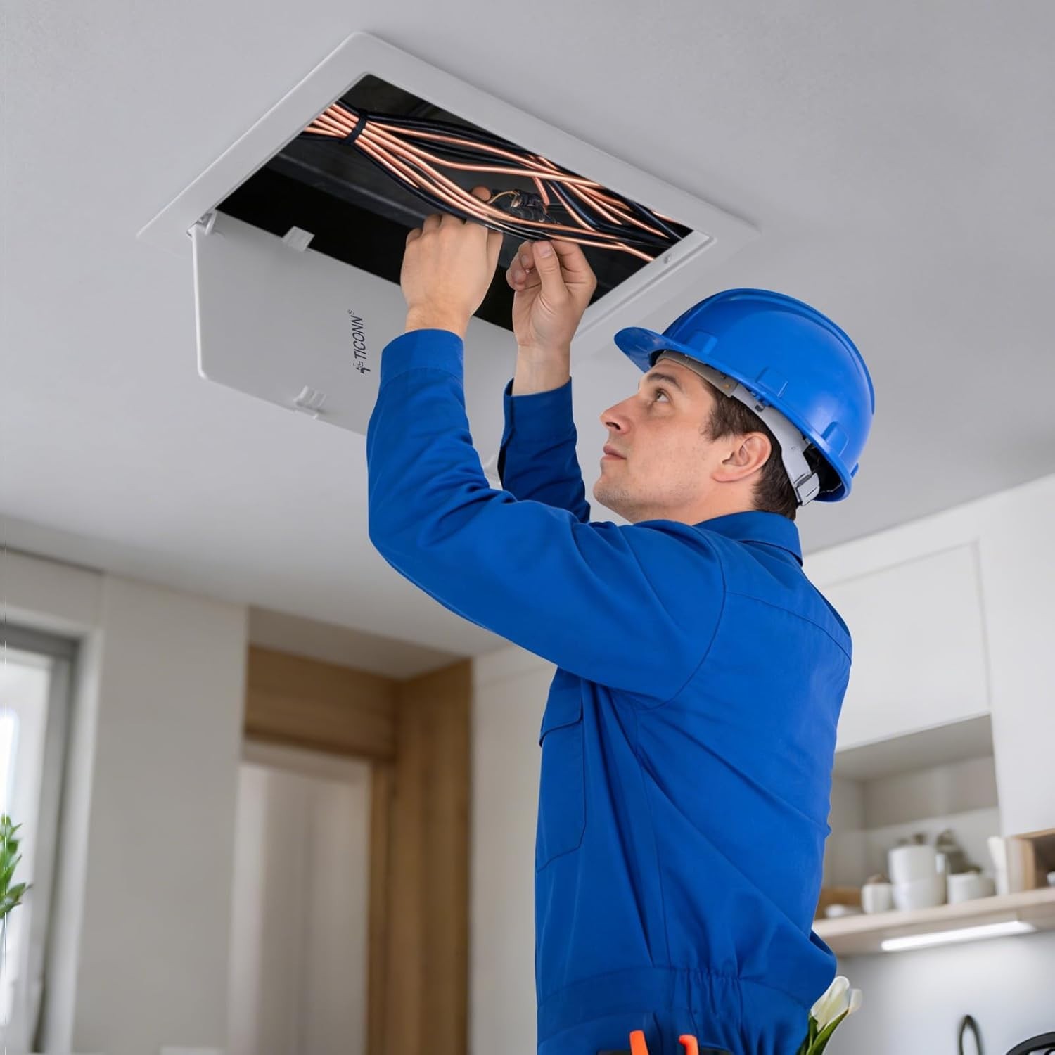 Seamless 14x14 Inch Drywall Access Panel with Discreet Notches - DIY Friendly