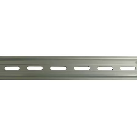 Zoro Select 18Z758 Din Mounting Track, Aluminum, 39.37 In. L,  18Z758