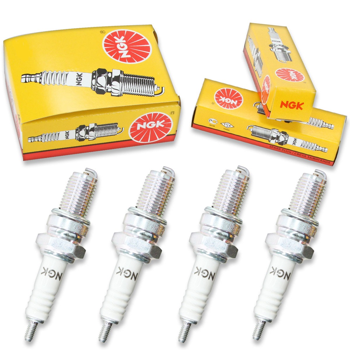 4pcs 1981 Honda ATC200 NGK Standard Spark Plugs 192cc 11ci Kit Set Engine uq