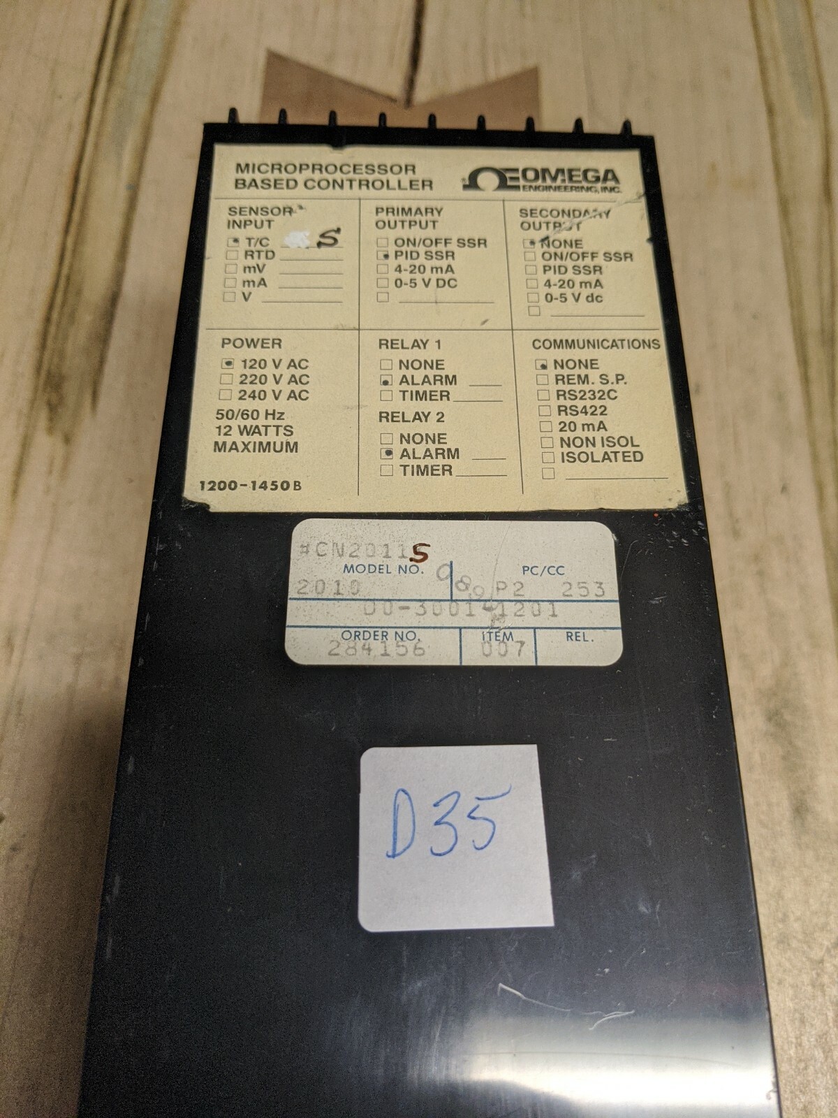 Omega CN-2011S Process Measurement Control Panel CN2011S P2-253