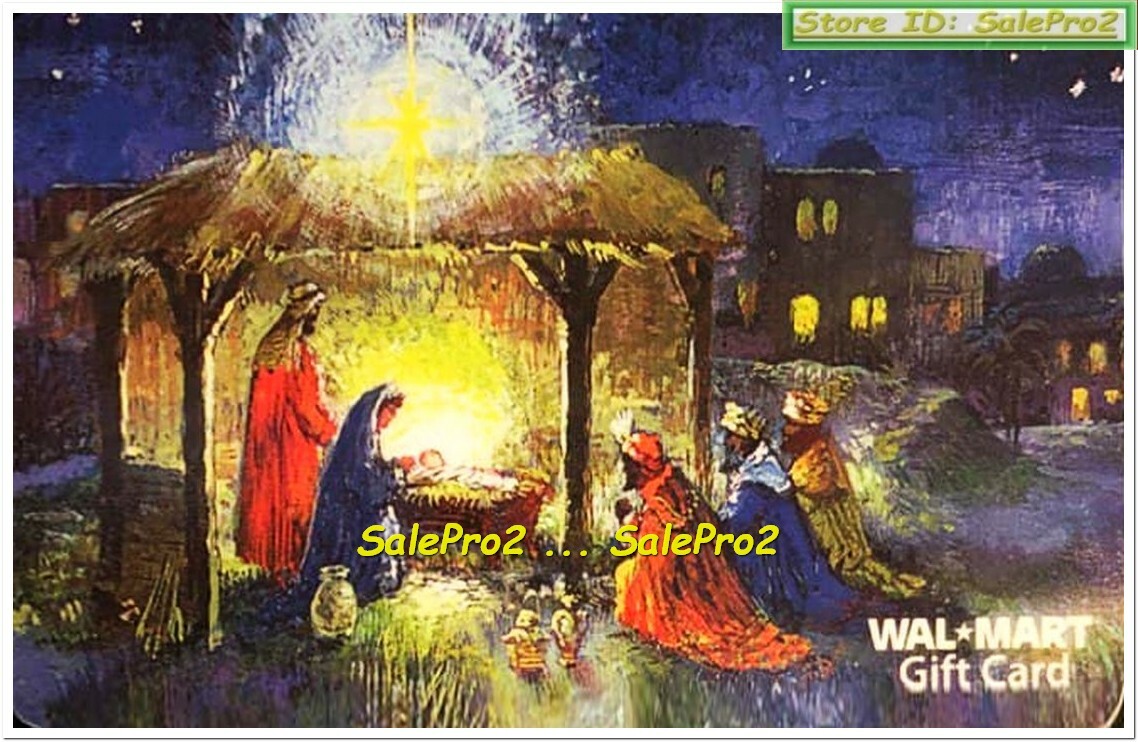 WALMART USA THE BIRTH OF JESUS CHRIST & VIRGIN MARY RARE COLECTIBLE GIFT CARD