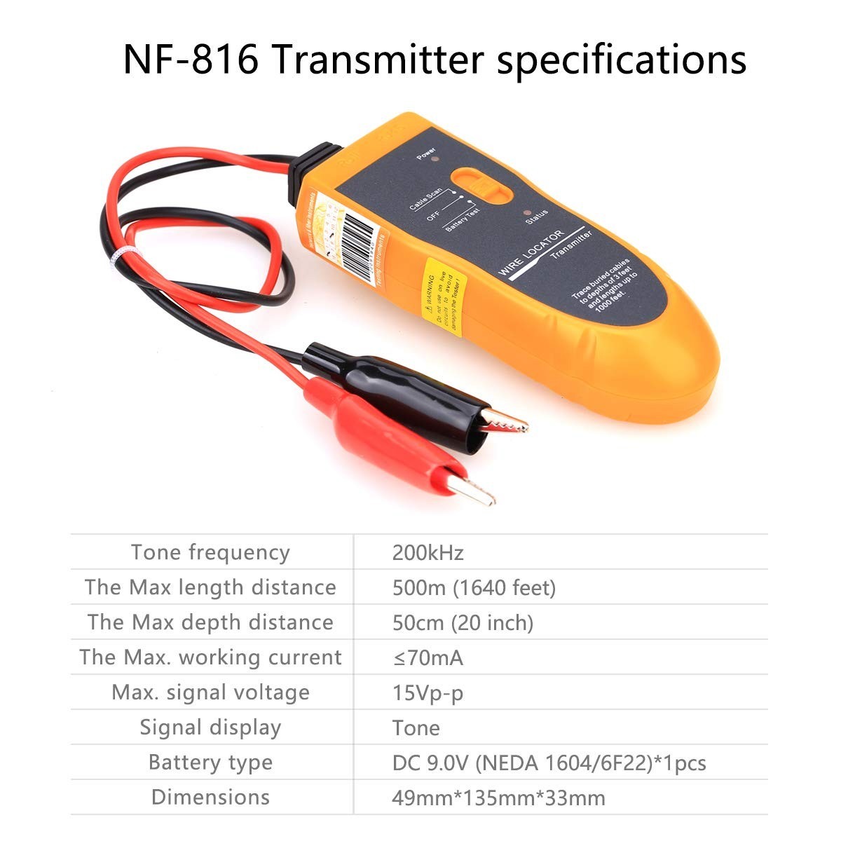 Efficient Electrical Wire Locator for Hidden Receptacles & Depth Measurement
