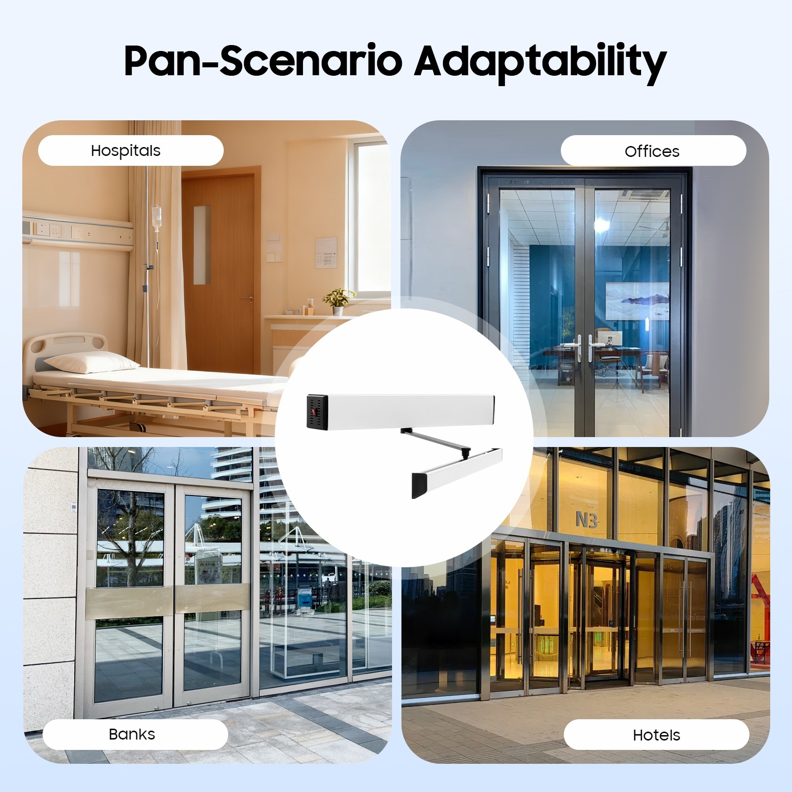 24V 65W Automatic Swing Door Opener Automatic Door Opener with Remote Controls