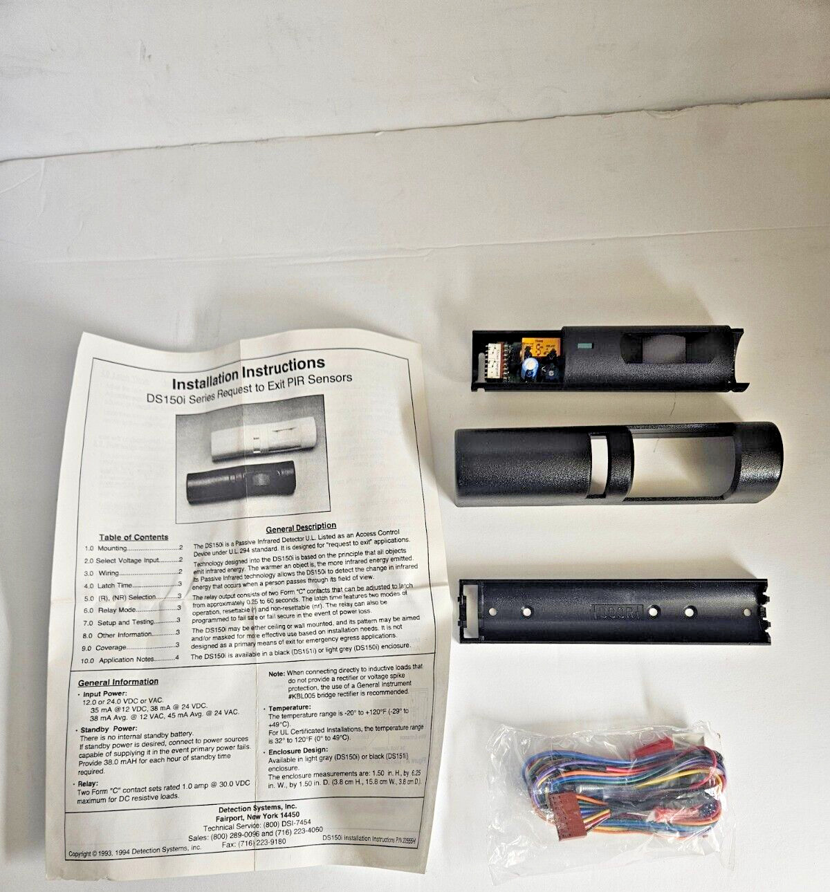 Detection Systems Inc. DS151i Request-to-Exit Motion Sensor NEW Black Old Stock