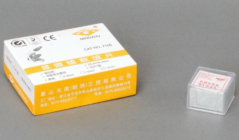 50PCS Blank Microscope Slides with 100PCS Square Cover Glass,