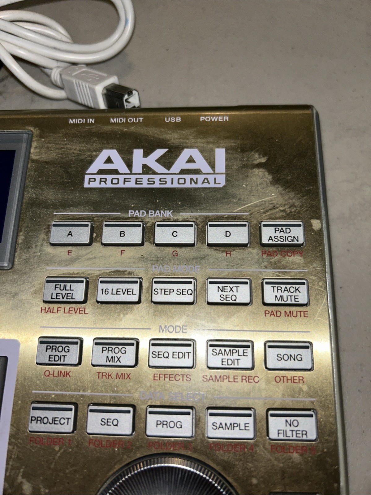 Akai Professional MPC Studio GOLD Sampler Drum Machine Controller PEDAL PAD