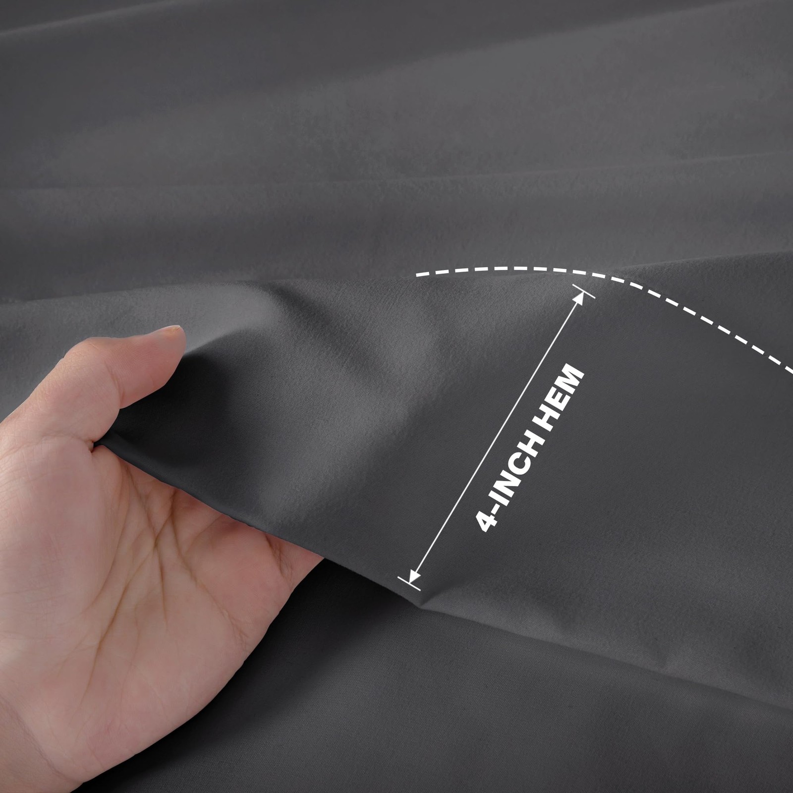6 PCS Grey Twin Flat Sheets Soft Brushed Microfiber Bedding Hotel Hospital Top