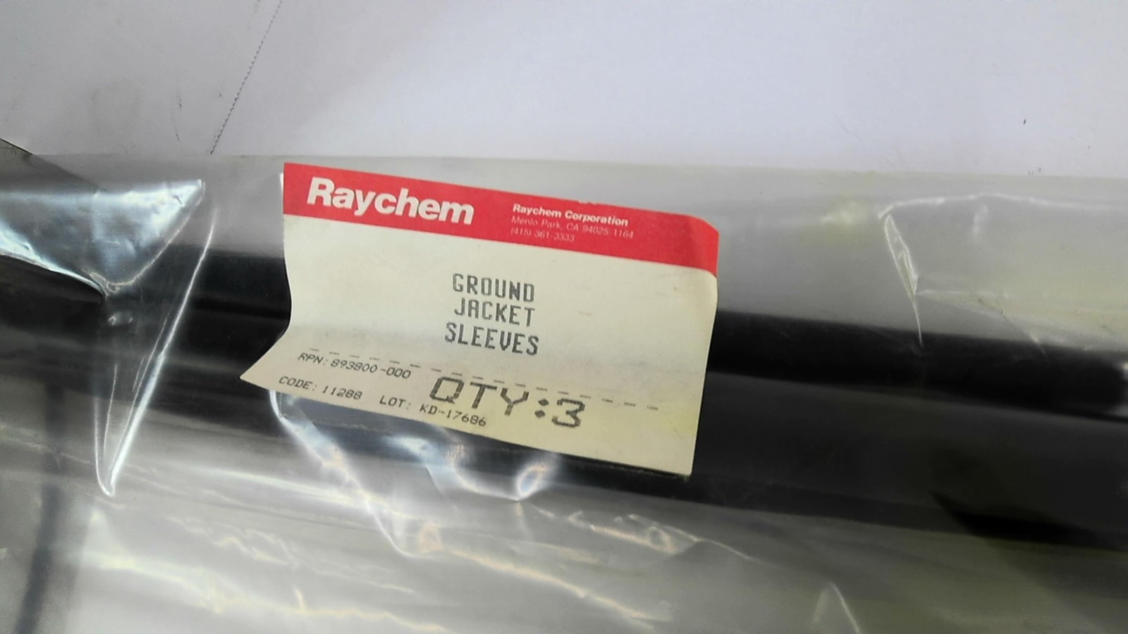 Raychem 893800-000 Ground Jacket Sleeves 50" Set Of 3