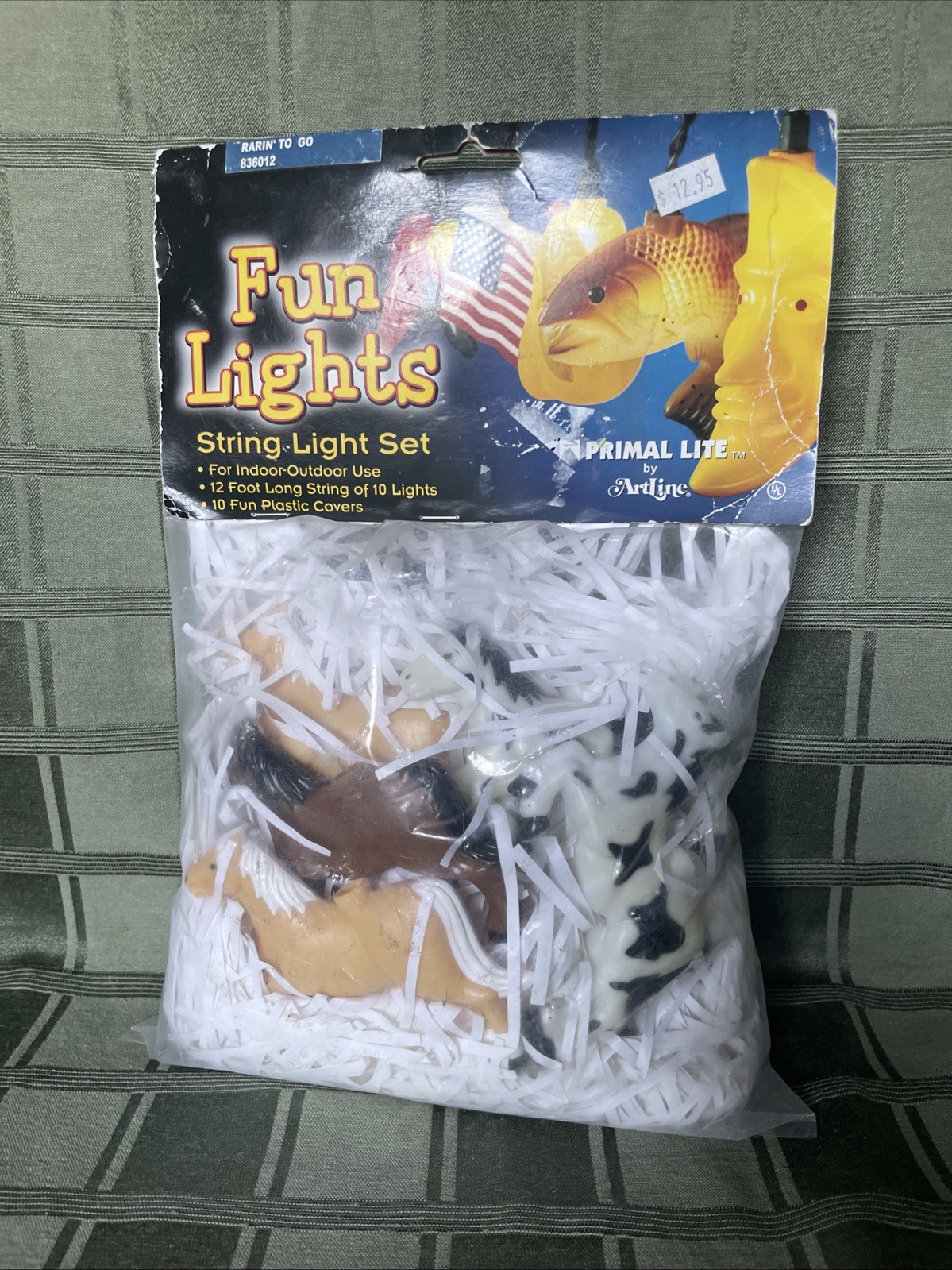 Vtg.2002 Primal Lite Rarin' To Go Horses Christmas Lights Bag Blow Molds New ✨