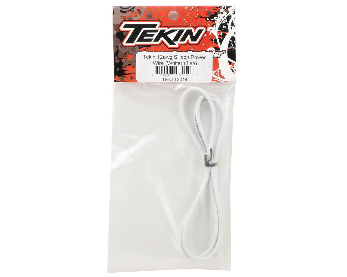 Tekin 12awg Silicon Power Wire (White) (3') [TEKTT3014]