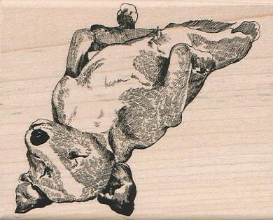 Basenji Dog Relaxing 3 1/2 x 4 1/4" Rubber Stamp, Dog Stamp, Dog Lover Stamp
