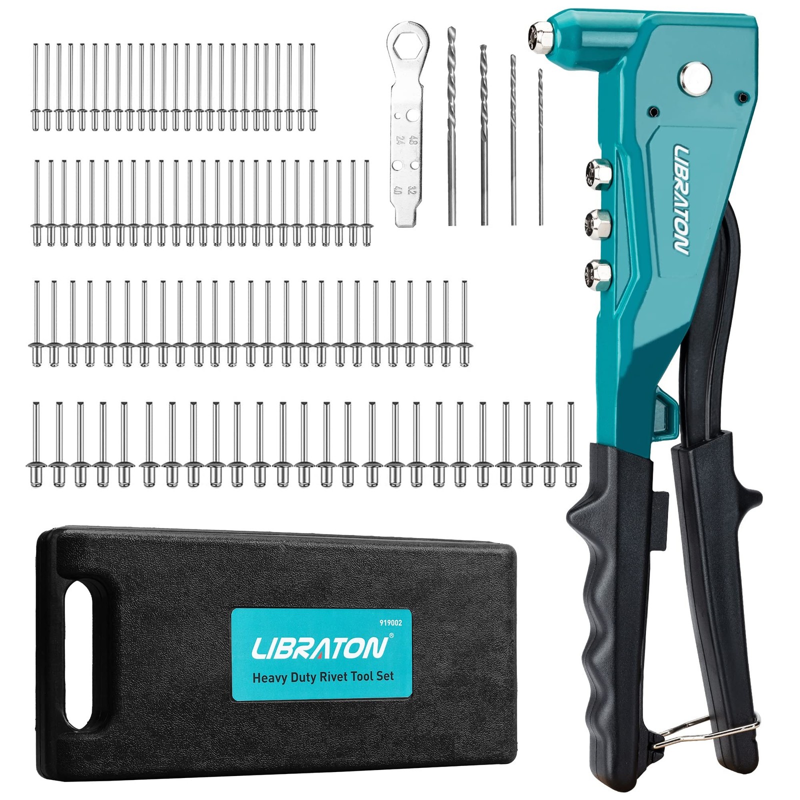 Libraton Heavy Duty Rivet Gun, Pop Rivet Gun Set, Professional Hand Riveter, ...
