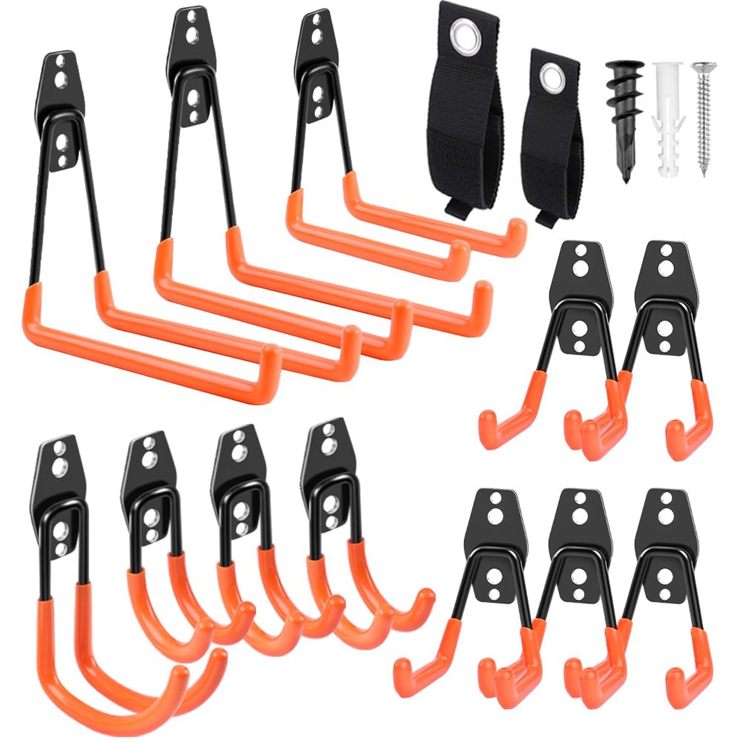Garage Hooks Heavy Duty 14 Pack, Steel Garage Storage Hooks, Tool Hangers for...