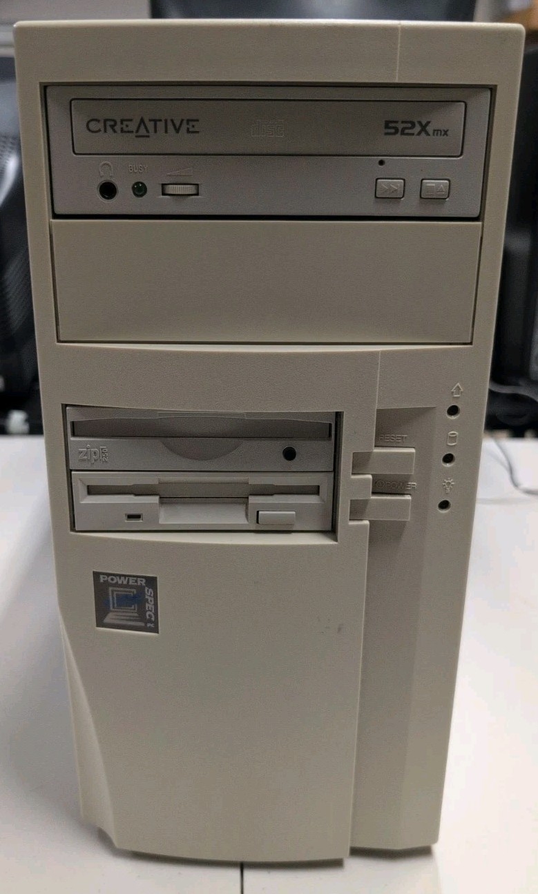 Vintage Custom PowerSpec PC Windows 98 Plus Retro Pc