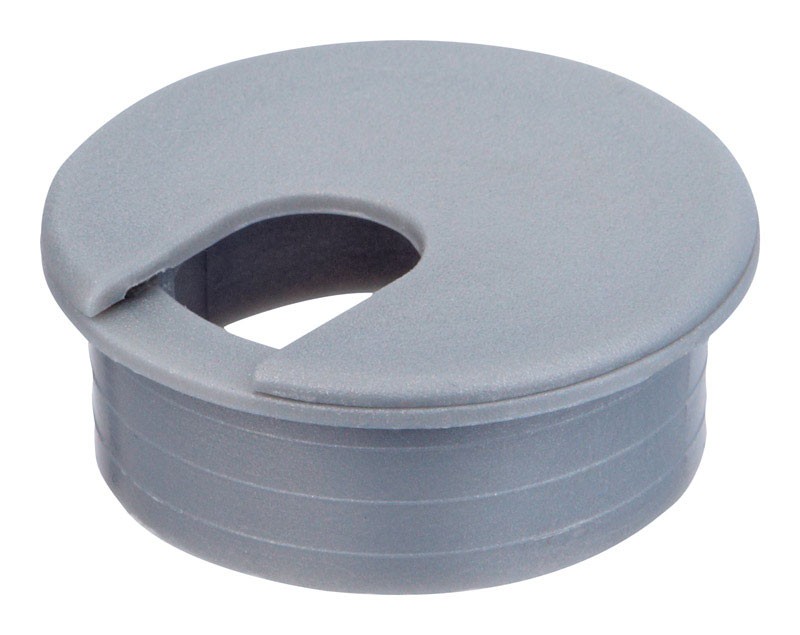 Jandorf 61616 Silver Polystyrene Plastic 1-3/4 in. Cutout Hole Computer Grommet