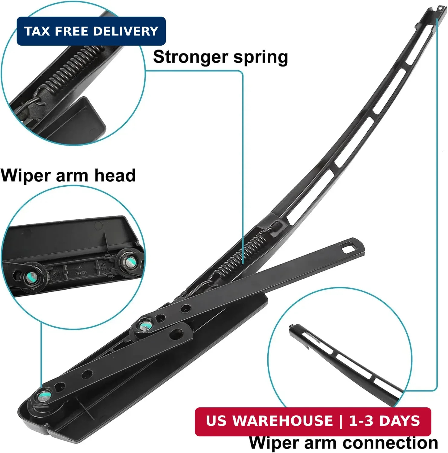 Front Right Passenger Side Windshield Wiper Arm 4l1955408B1P9 for Aud