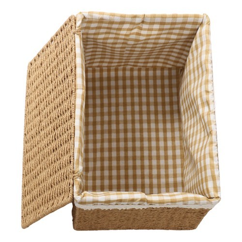 Large Storage Bin Rope Woven Basket Storage Basket with Lid/Handle & Liner
