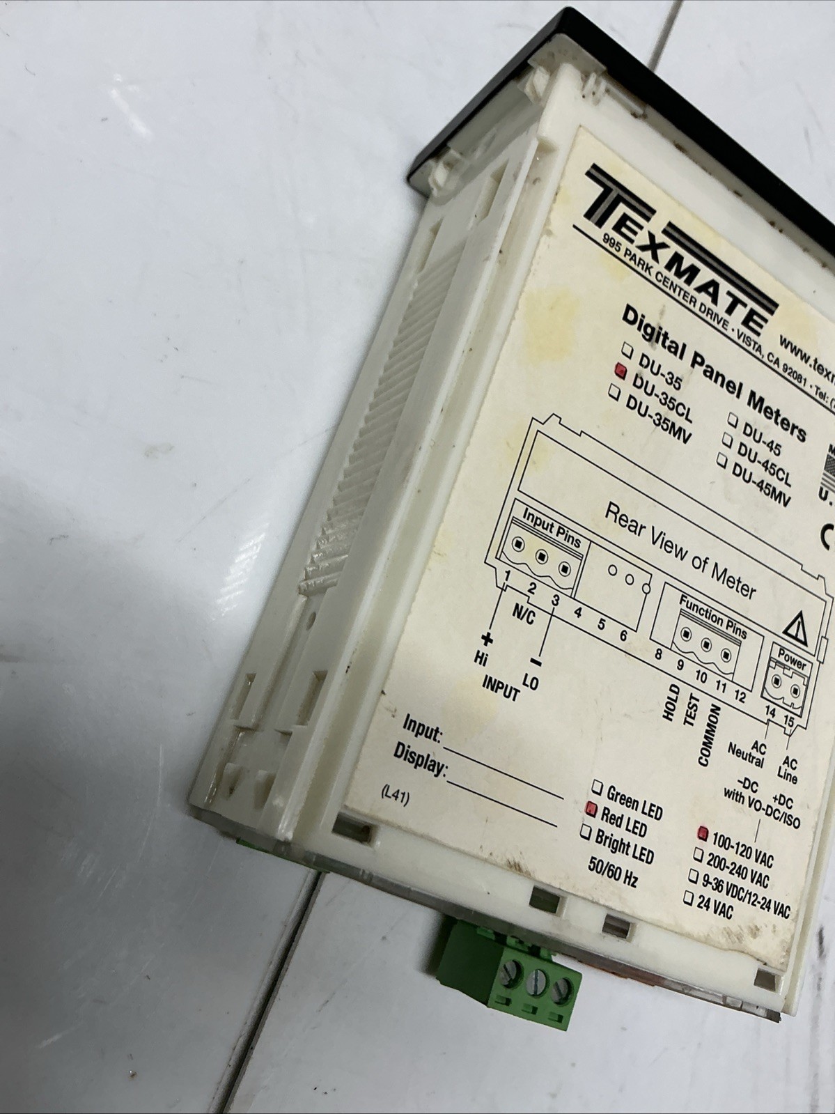 Texmate DU-35CL Panel meter Z-944