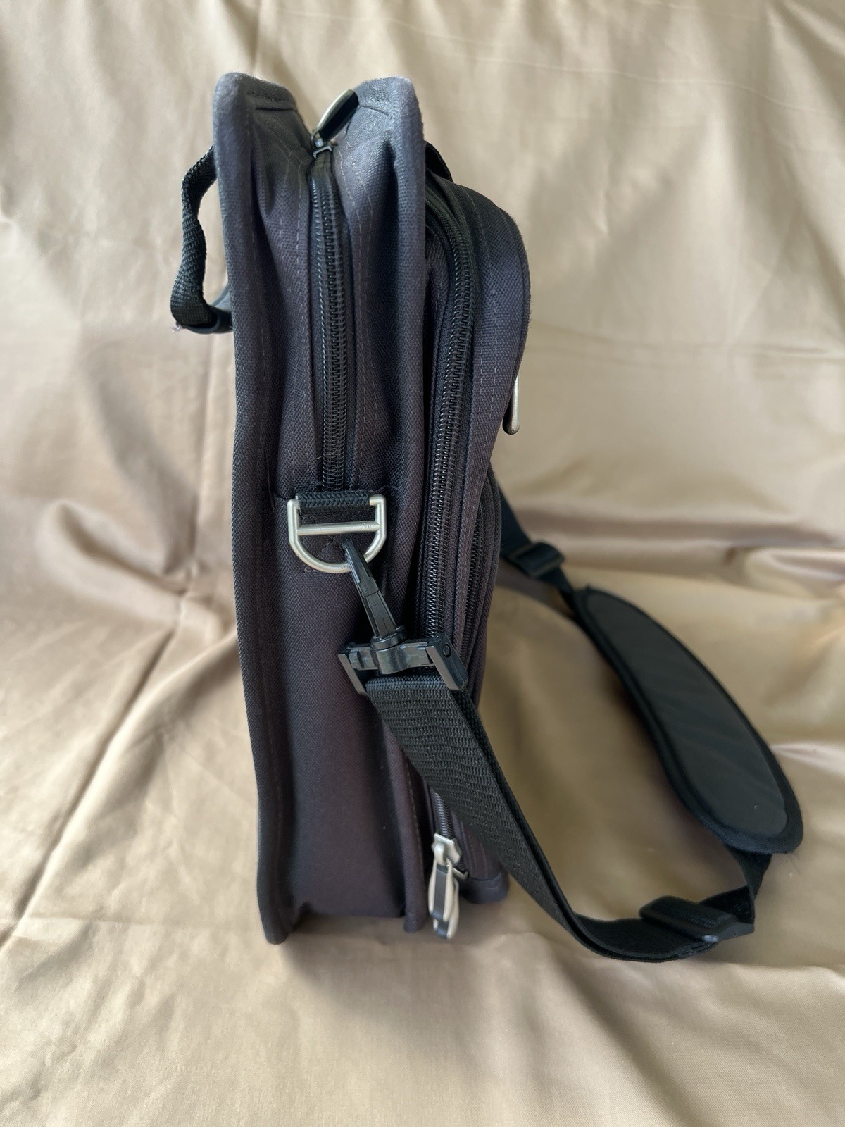 Laptop Carrying Case Messenger Bag With Handles & Shoulder Strap Black