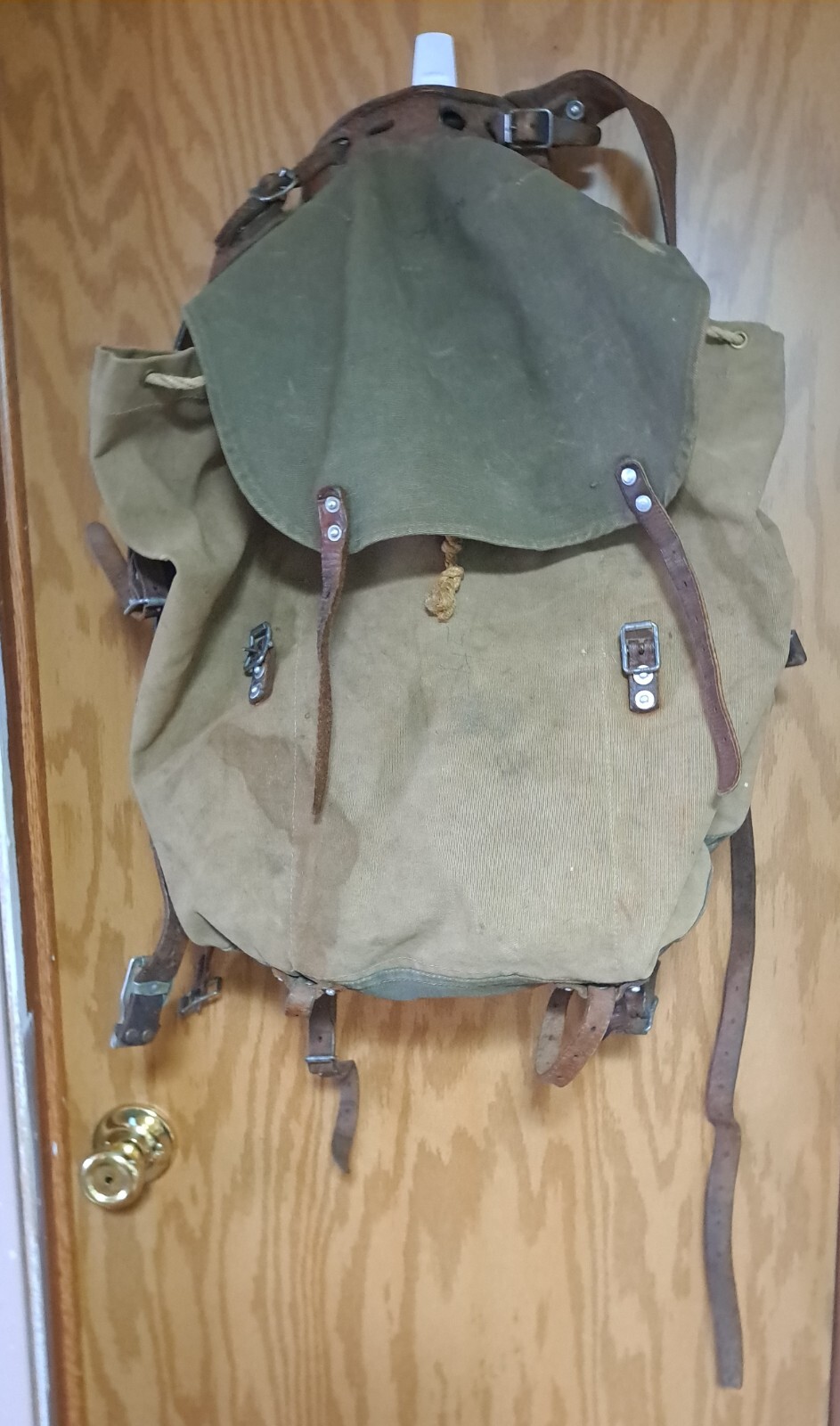 Vintage M39 Swedish Military Rucksack with Metal Frame