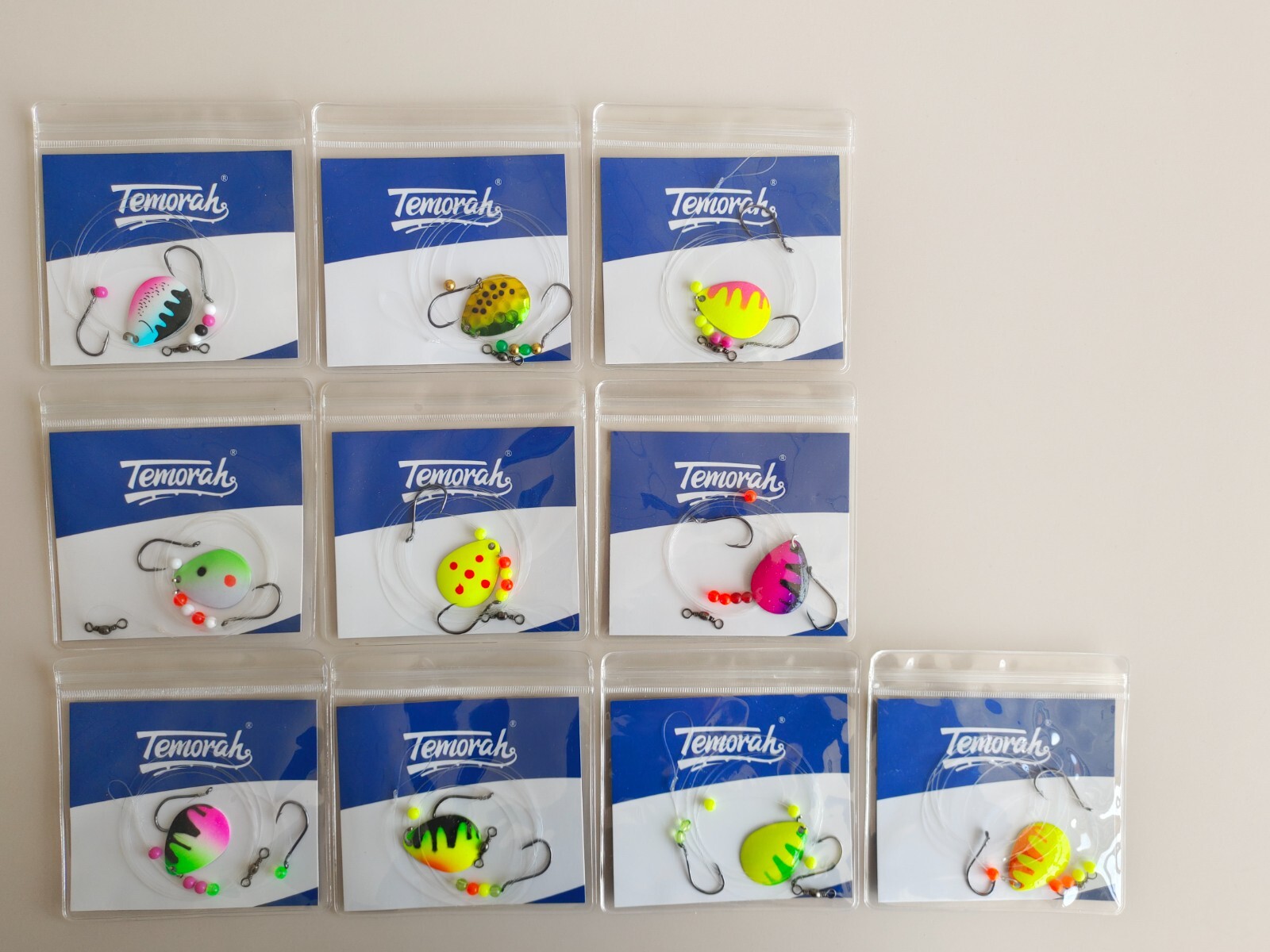 Temorah 10 Pcs Colorado Blade Walleye Rigs