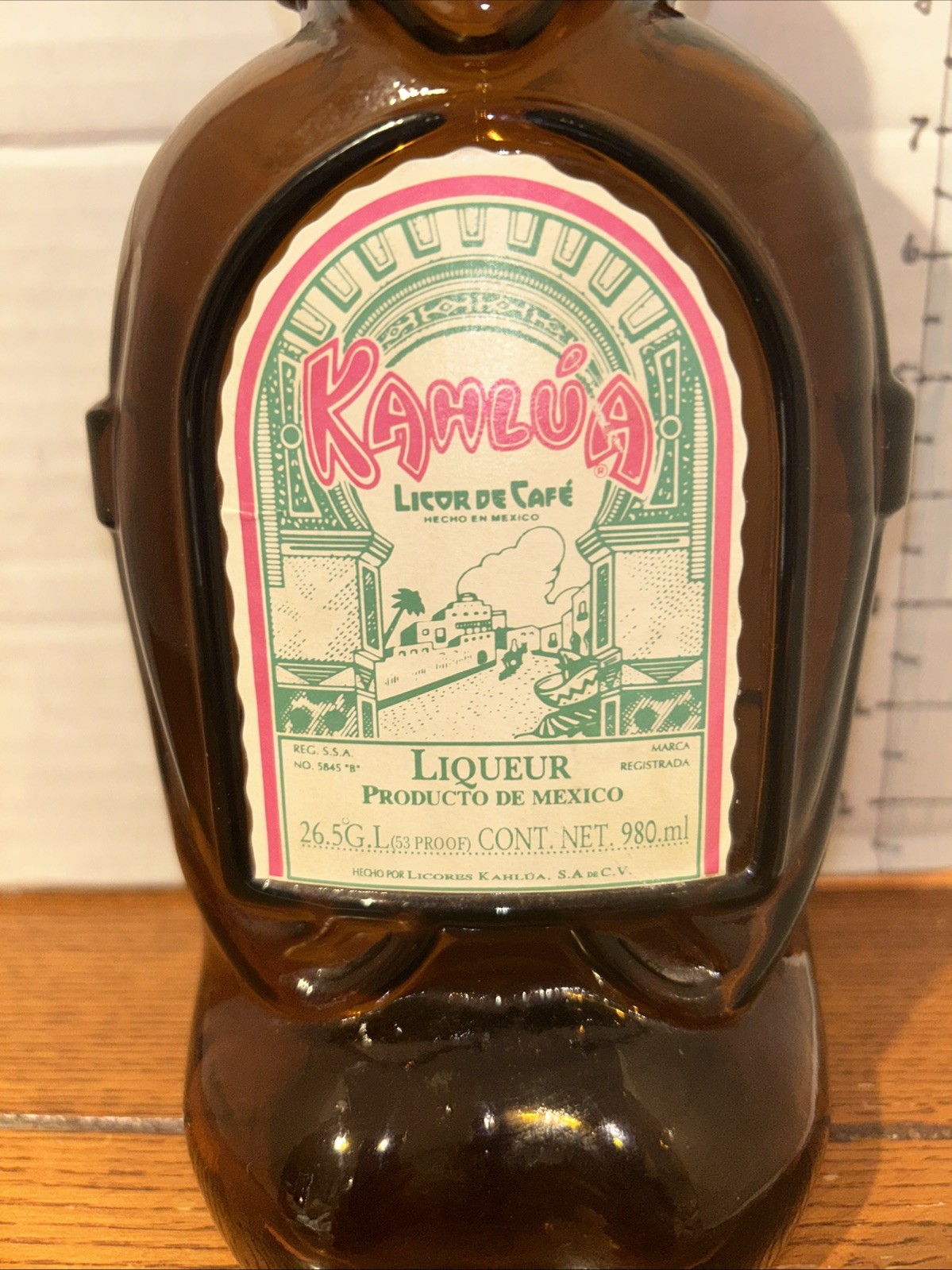 KAHLUA BOTTLE AZTEC HERITAGE EDITION DISCONTINUED MADE IN MEXICO -Empty