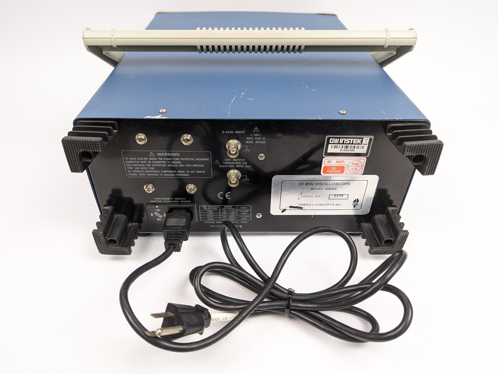 Energy Concepts 30920E 20MHz Oscilloscope (A/1)