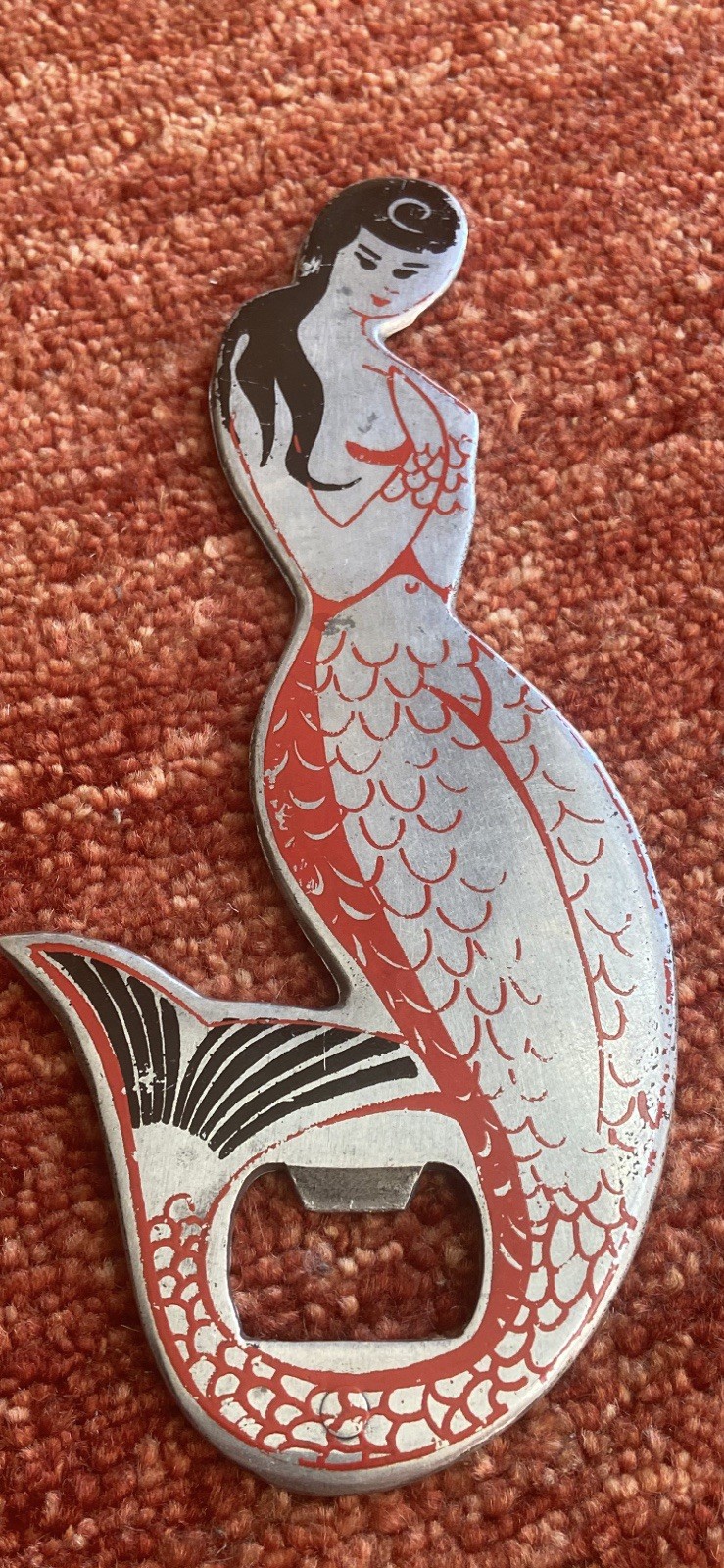 Vintage Mermaid Bottle Opener Are Deco Aluminum