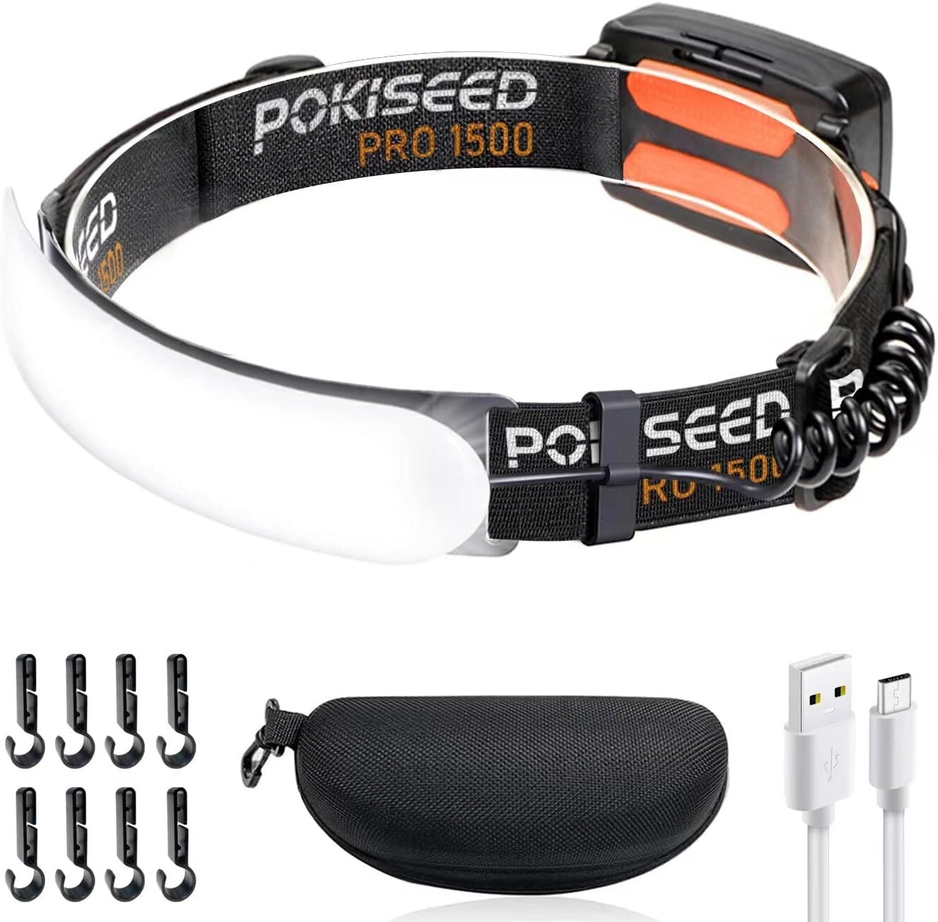 LED Headlamp Rechargeable, Super Bright 1500 Lumens 230° Wide Beam Headlamp