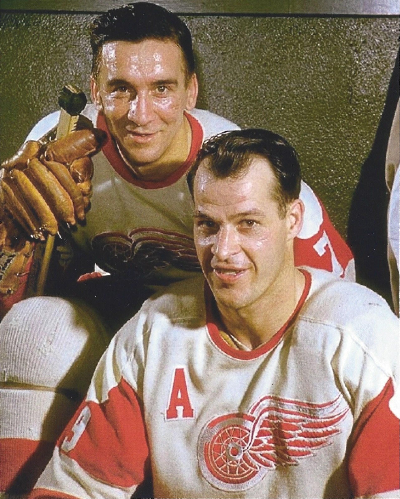 GORDIE HOWE & TED LINDSAY 8X10 PHOTO DETROIT RED WINGS NHL PICTURE HOCKEY