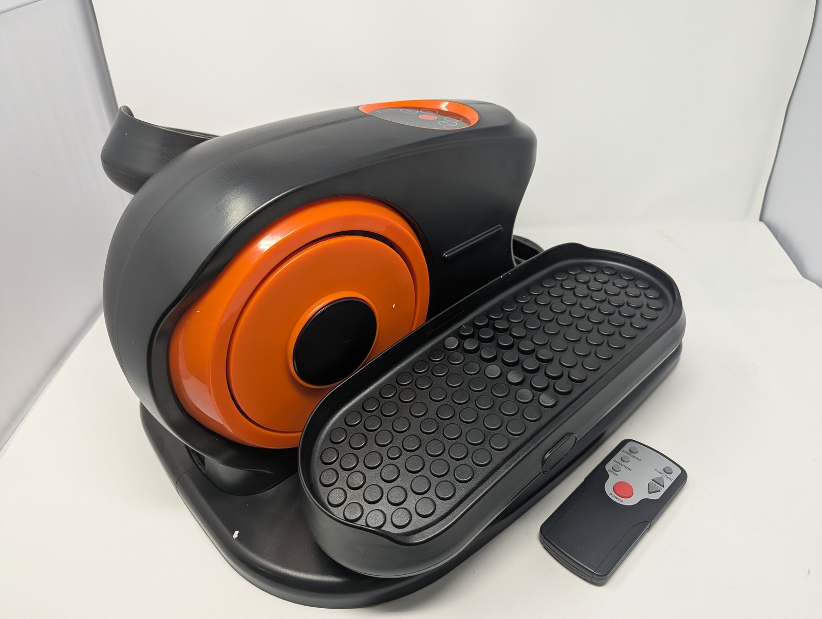 BLACK/ORANGE - GENERIC UNDER DESK MOTORIZED ELLIPTICAL LEG EXERCISE TRAINER