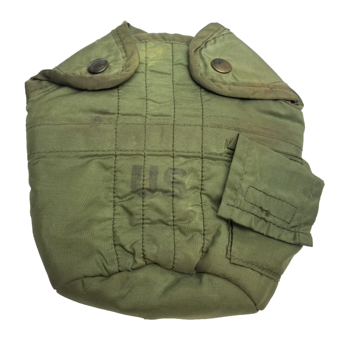 US Military Canteen Cover w/ Vertical & Horizontal Stitching Dated 1975 US Army