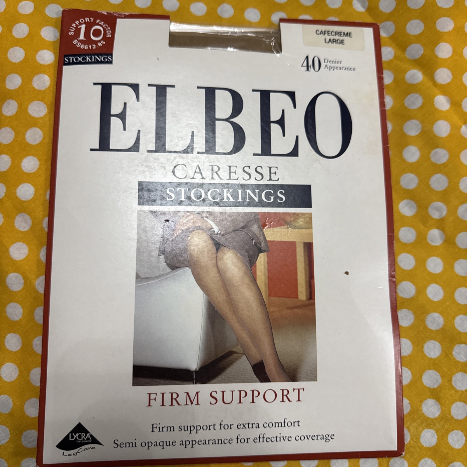Elbeo Caresse Stockings Firm Support 40 Denier, size Large