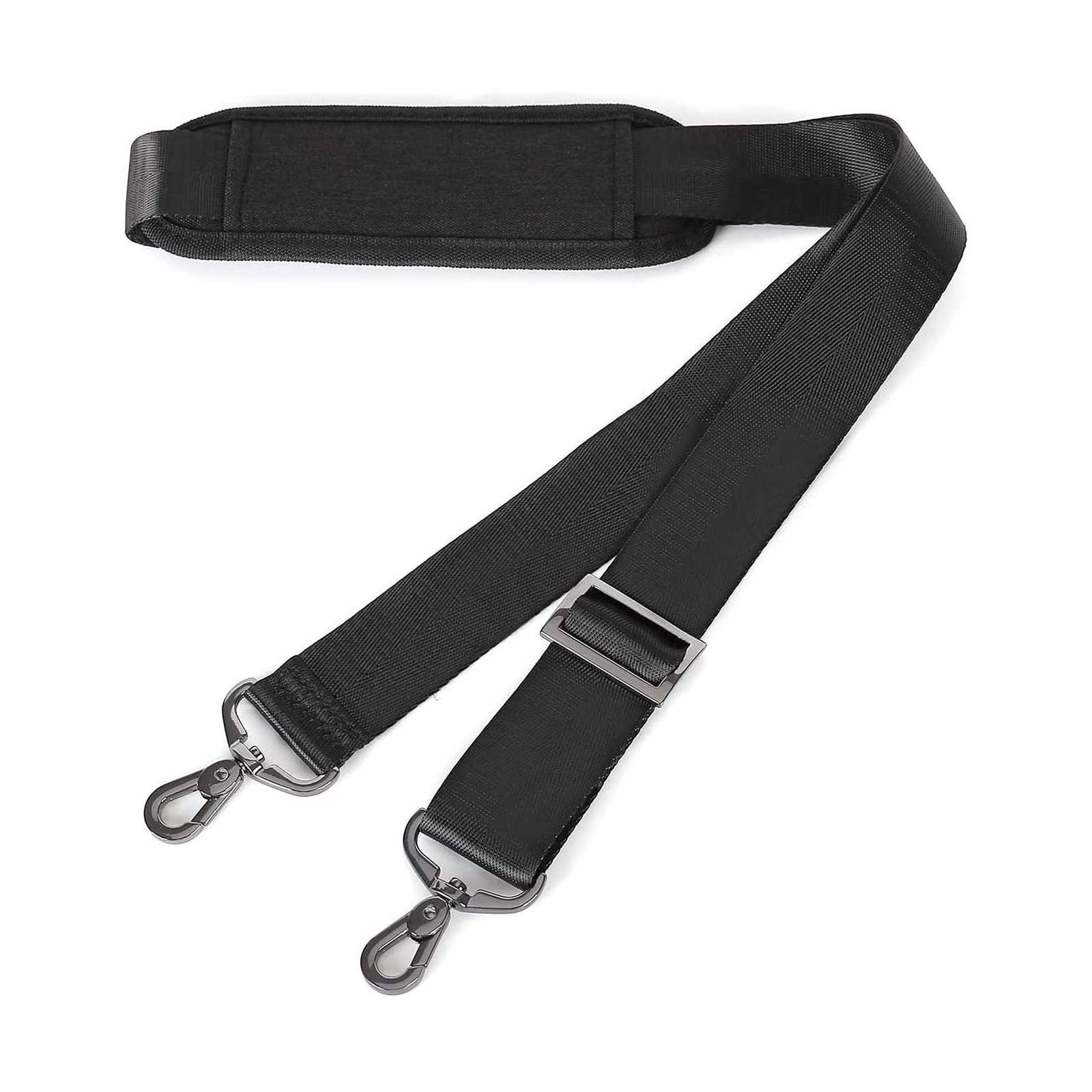 MOSISO 56 inch Shoulder Strap, Adjustable Thick Soft 31.5-56 inch, Black
