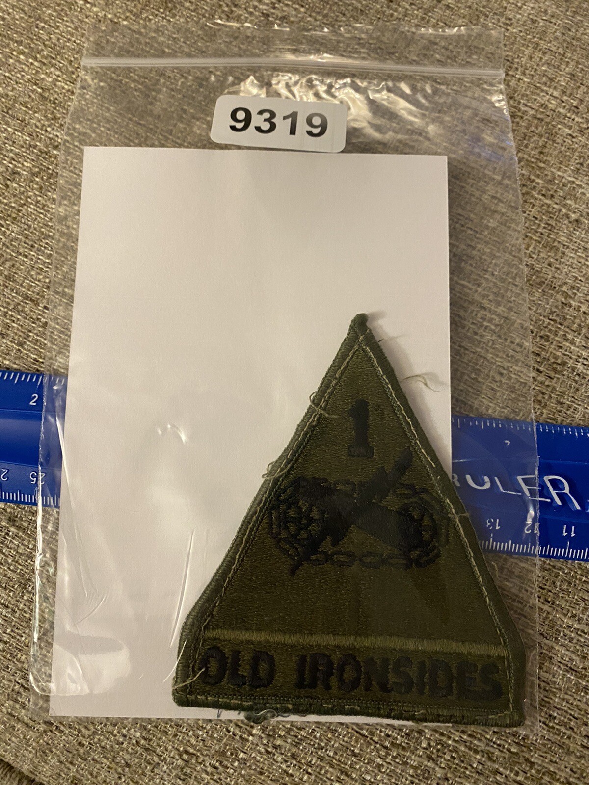 US Army 1st Armored Division Subdued Patch Old Ironsides INV9319