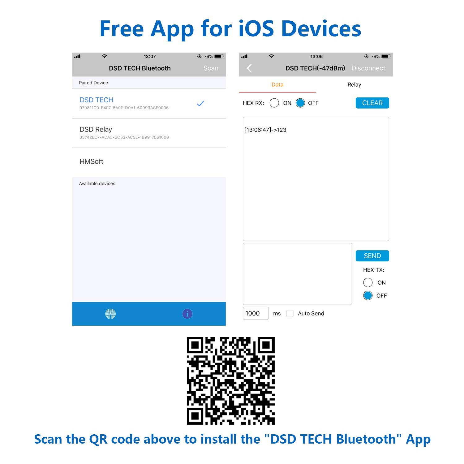 DSD TECH HM-11 Bluetooth 4.0 BLE Module with 6 PIN Board Compatible iOS...