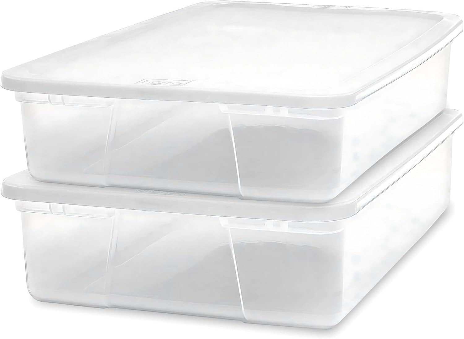 10-Pack Snaplock Small Clear Plastic Storage Organizer Bins w/Lids 6 Quart Blue