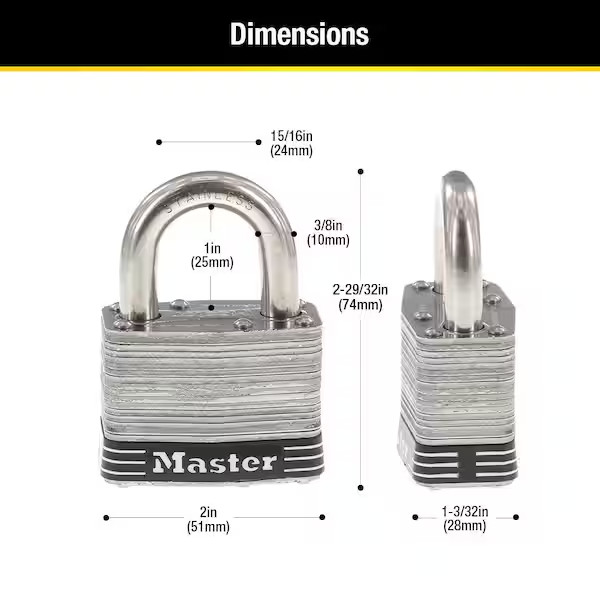 Master Lock Contractor Grade Maximum Security Steel Padlock 5KADPF- NEW