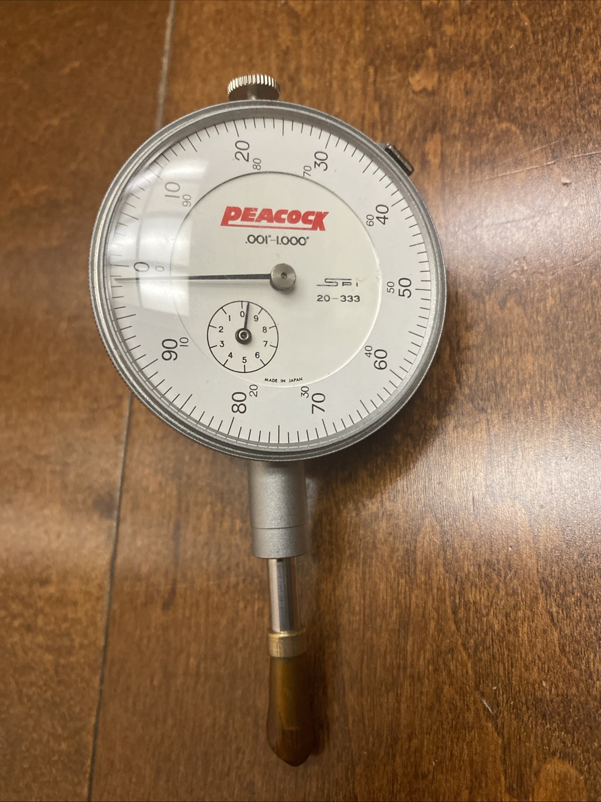 SPI Peacock 20-333 Dial Indicator .001"-1.000" Made In Japan