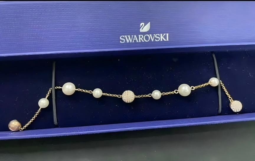 Swarovski REMIX Pearl Bracelet Rose Gold magnetic buckle bracelet🔥