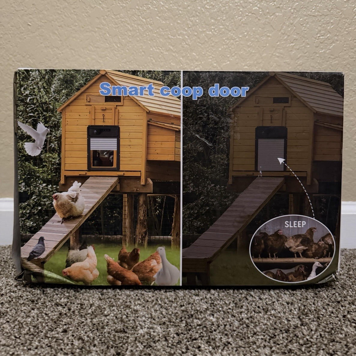 Automatic Chicken Coop Door w/ App Control, Remote, Solar Charging, Template