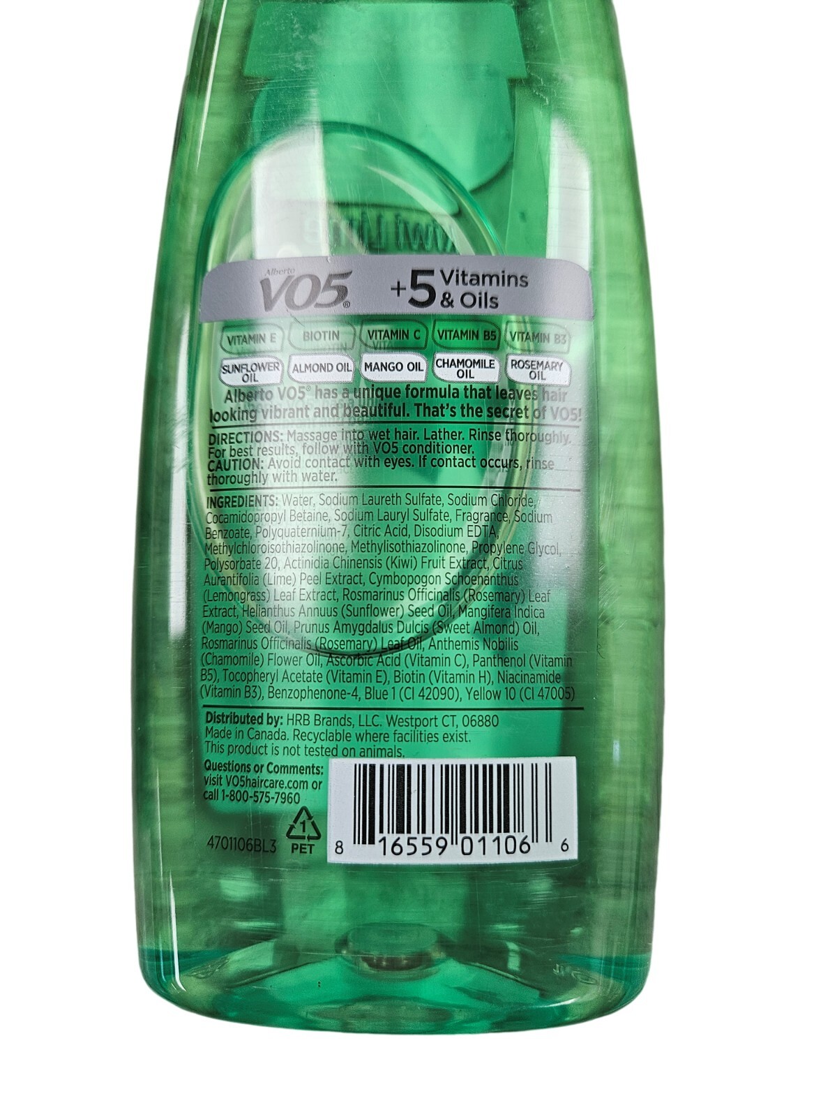 VO5 Shampoo KIWI LIME SQUEEZE 15oz ( 4 bottles )