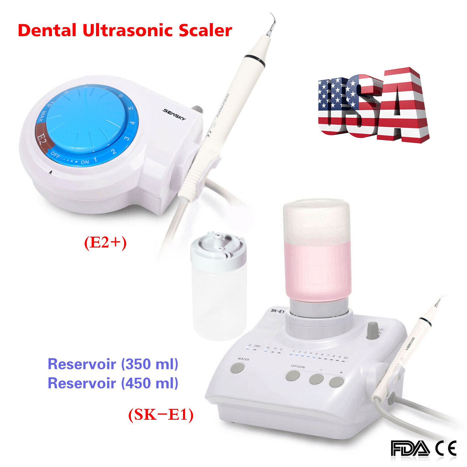 FDA Dental Ultrasonic Piezo Scaler fit Cavitron EMS Handpiece Detachable E1-E2