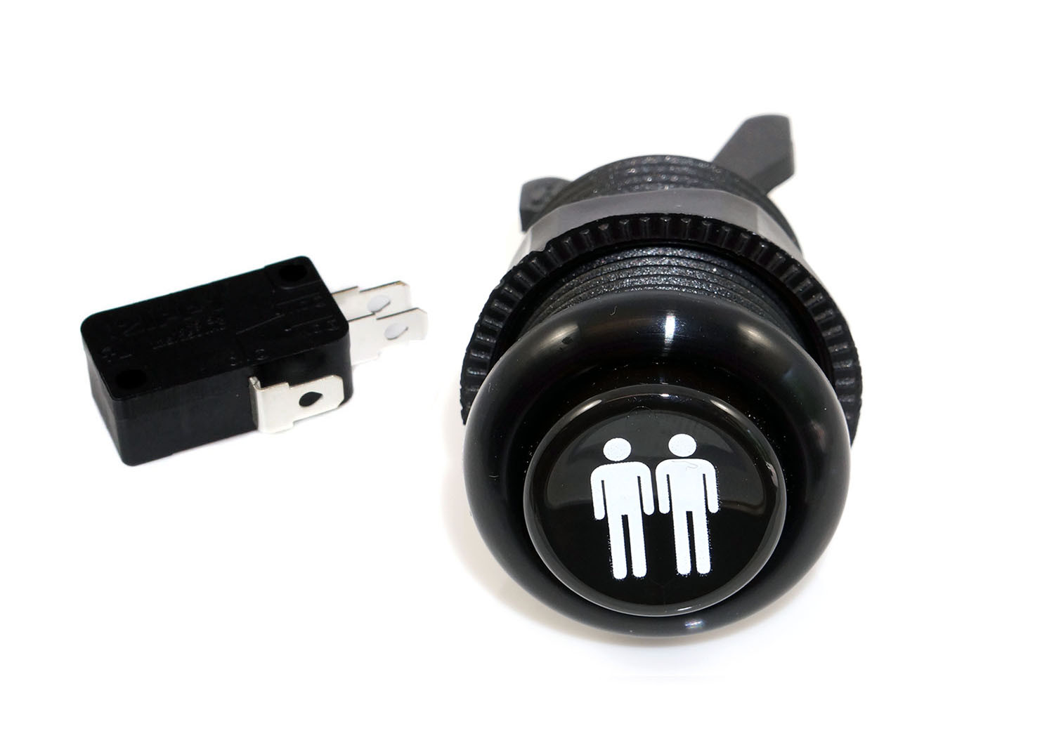 Industrias Lorenzo Concave Pushbutton - Black - Player 2