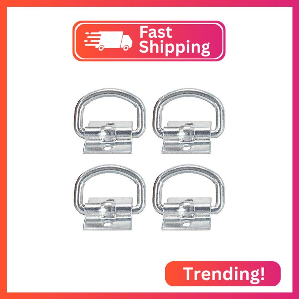 D-Ring Tie Down Anchor/Bolt-on D-Ring/Surface Mount Tie Down Ring,4 Pack 1