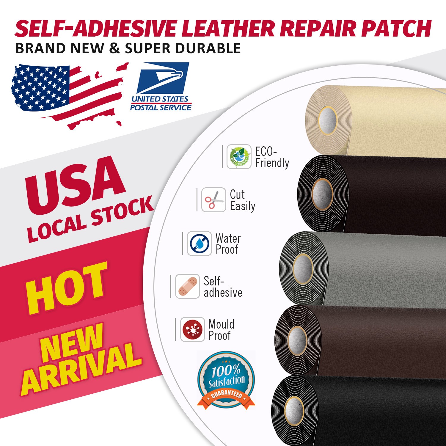 Leather Repair Tape Self-Adhesive Leather Refinisher Sofa Furniture Repair Patch