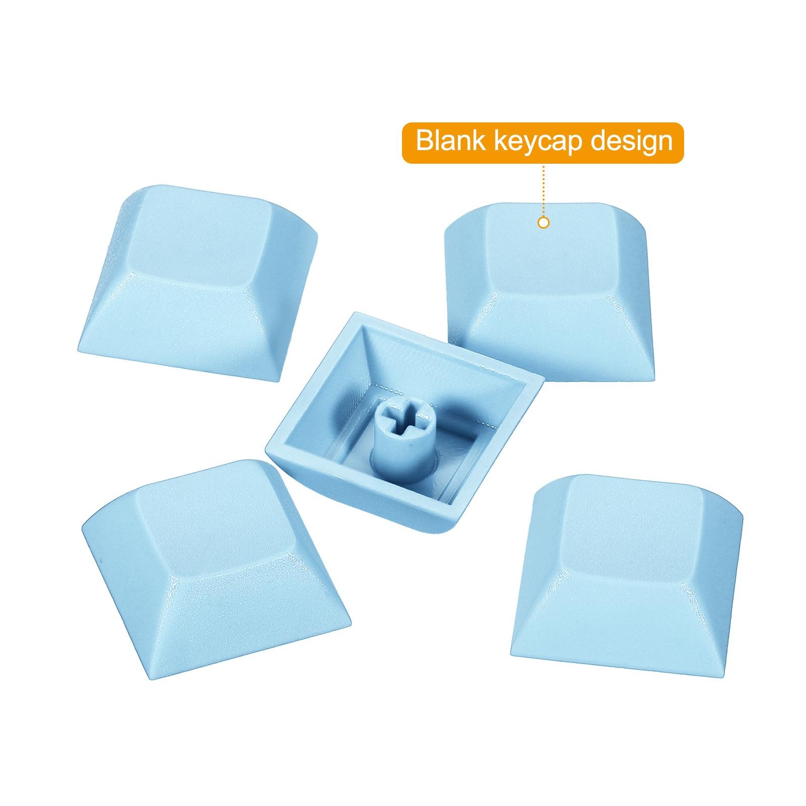 1U Blank Keycaps, 5 Pack MX Keyboard Replacement Universal Mechanical, Blue