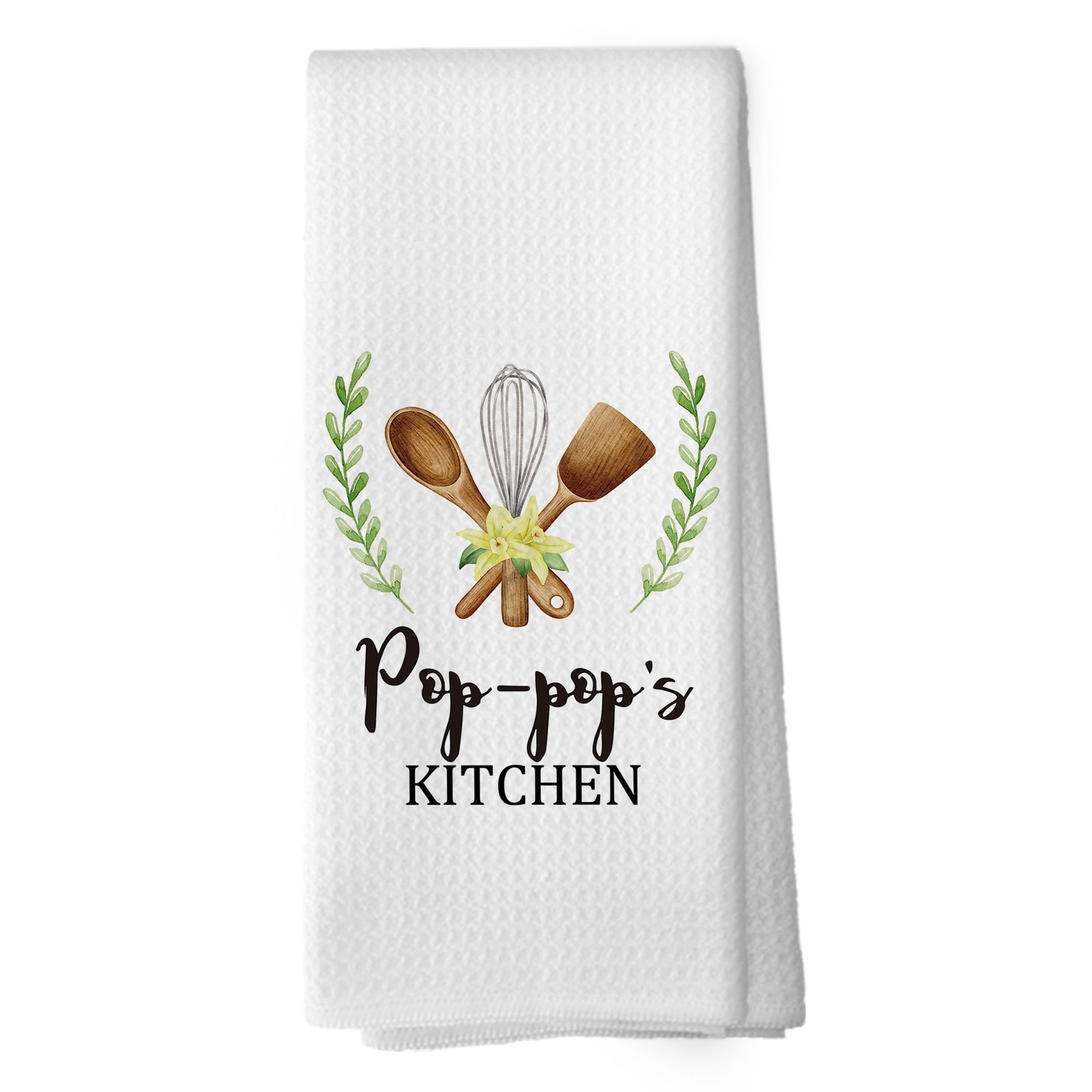 Pop-Pop Gifts Kitchen Towels Grandma Dish Rustic Decor Absorbent 16x24 Inches